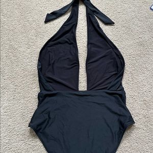 Aerie Backless One-Piece Black Swimsuit